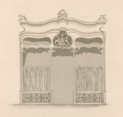 Shop Front in the French Louis XIV Style for Messrs Sangster, Umbrella and Stick Merchants, Regent Street, London by Nathaniel Whittock